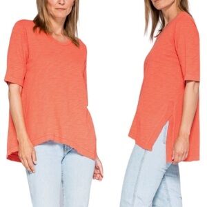 NEW Wilt Asymmetrical Slouchy Tunic Short Sleeve Shirt Sz M